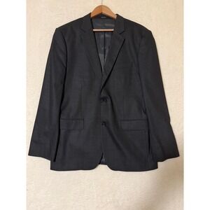 Express Blazer Mens 42R Gray Wool Blend Two Button Suit Jacket Lined Classic